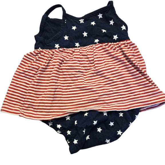 Carters Patriotic Baby Dress with Stars and Stripes 18 Months - Picture 1 of 4